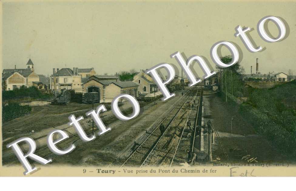 vue prise du pont et du chemin de fer