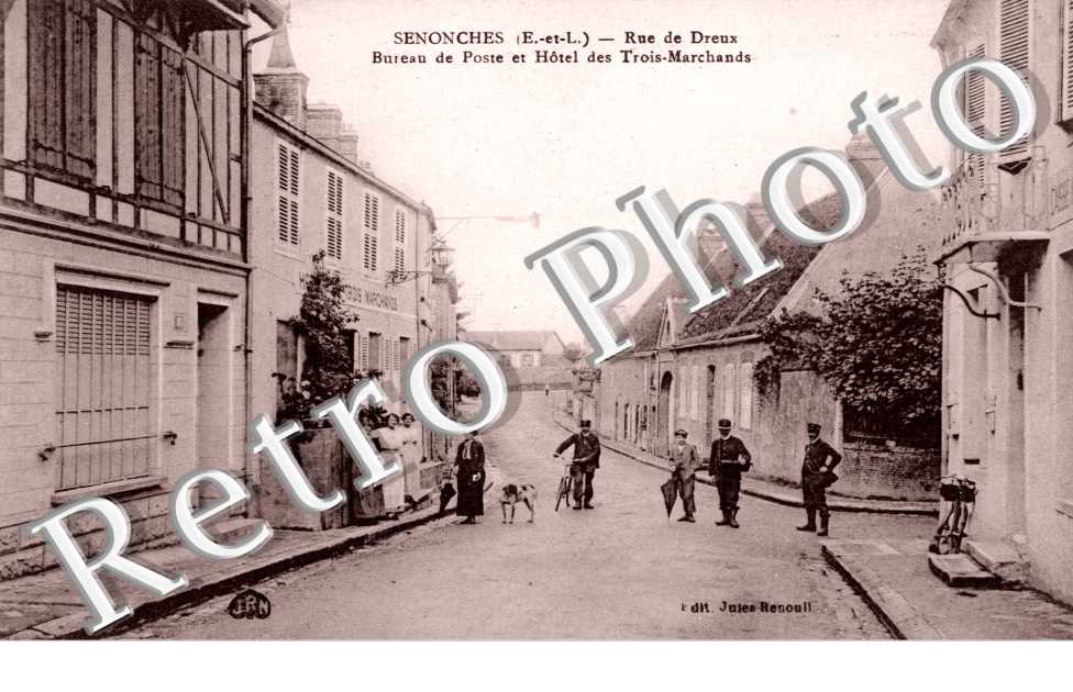 Rue de Dreux - bureau de poste et hotel des Trois-Marchands