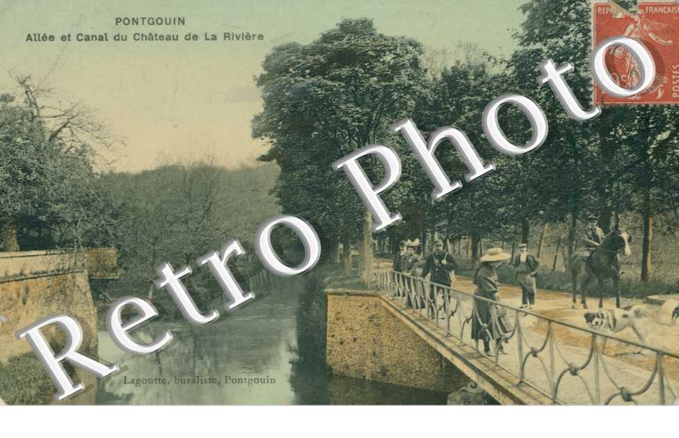 allee et canal du chateau de la riviere (couleur)