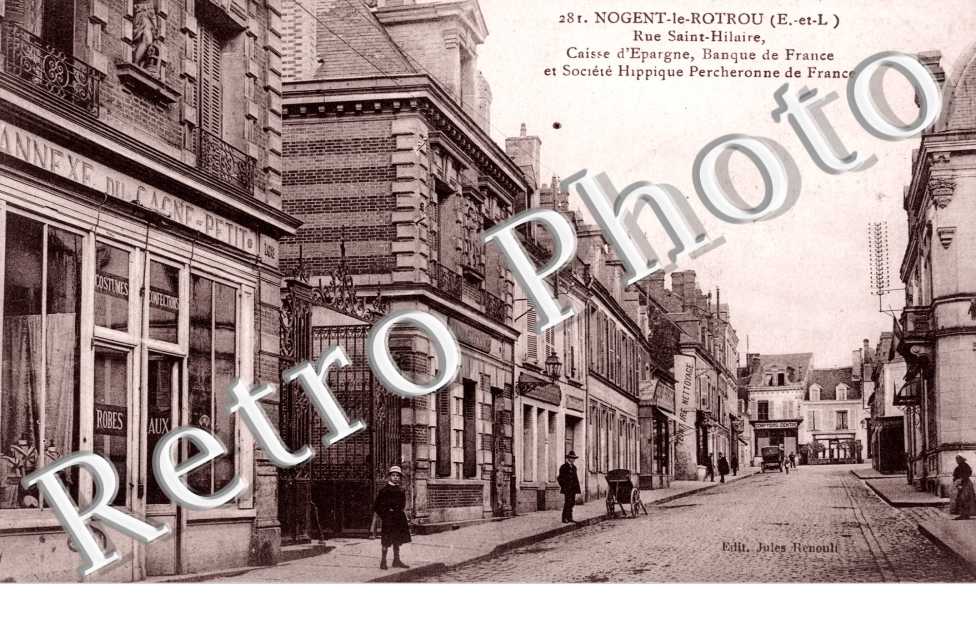 La Rue Saint Hilaire, Caisse d'Epargne et Societe Hippique Percheronne de France