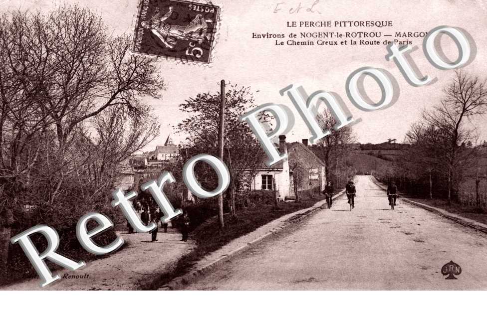 le chemin creux et la route de Paris