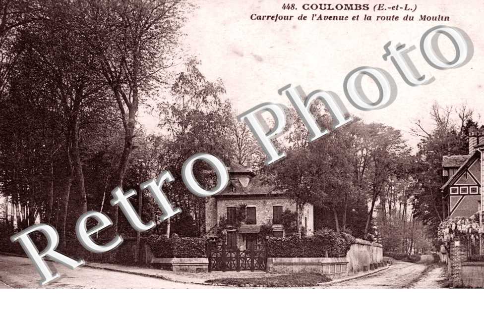 carrefour de l'avenue et la route du moulin