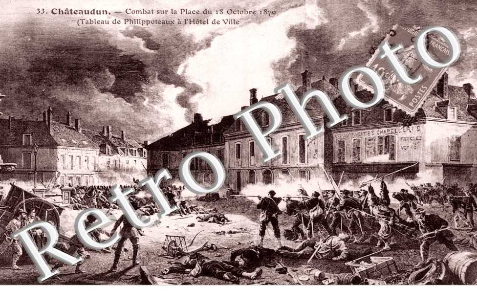 Combat  sur la place du 18 octobre 1870