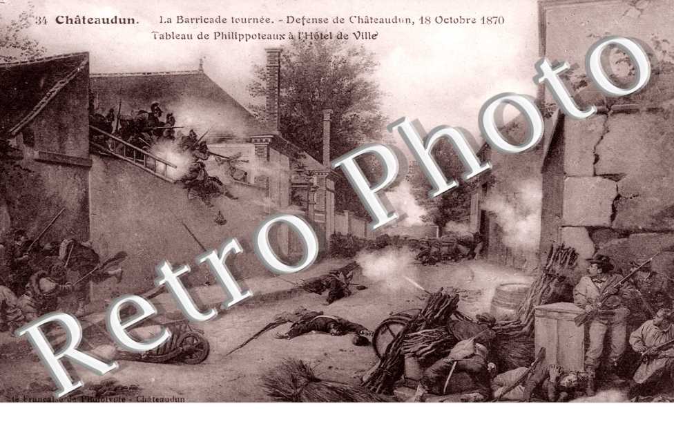 Barricade tournee, defense de Chateaudun 18 octobre 1870