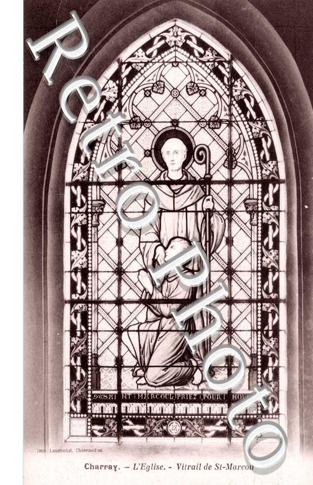 l'eglise - vitrail de St-Marcon