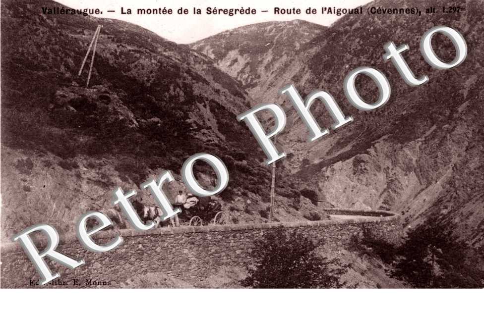 la montee de la seregrede - route de l'aigoual (cevennes) (carte-photo)