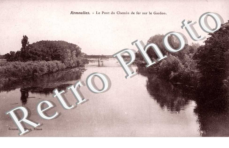 Le pont du chemin de fer sur le Gardon