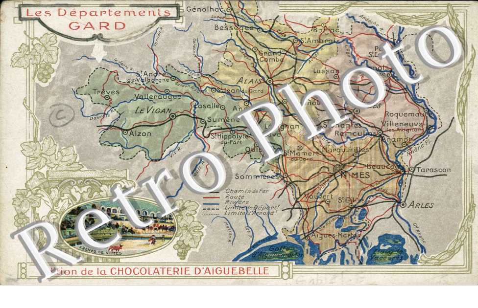 les departements - Gard (carte)
