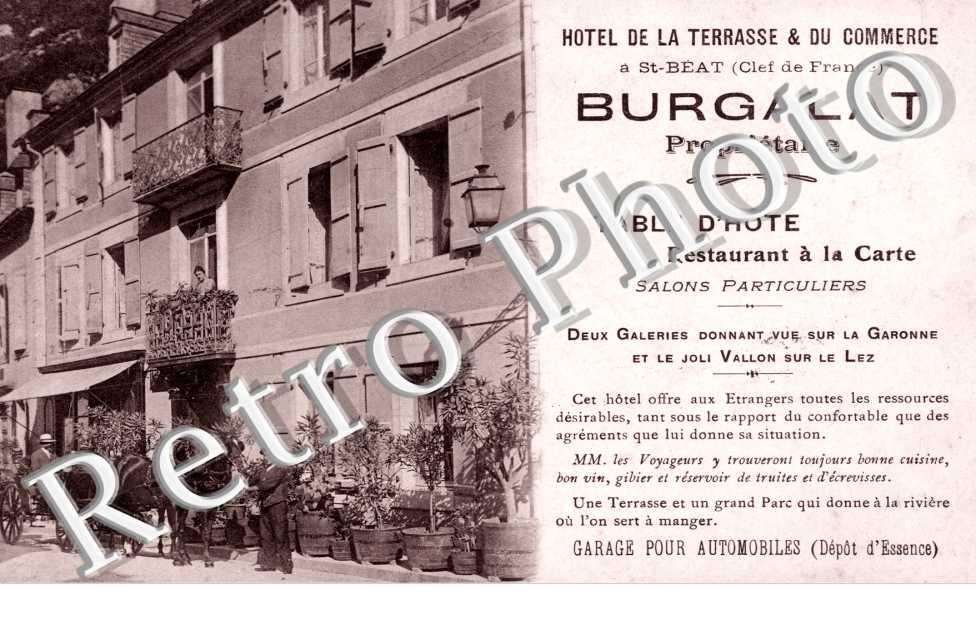 Hotel de la Terrasse & du Commerce - Burgalat proprietaire (carte pub)