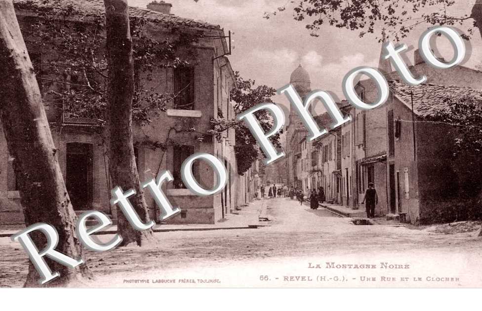 Montagne noire - Une rue et le clocher