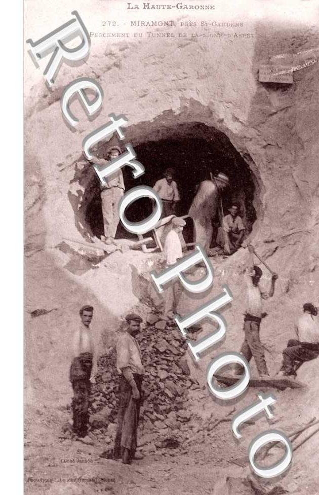 Percement du Tunnel de la Ligne d'Aspet