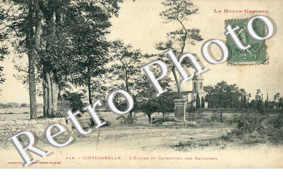 l'eglise et carrefour des Baccarets