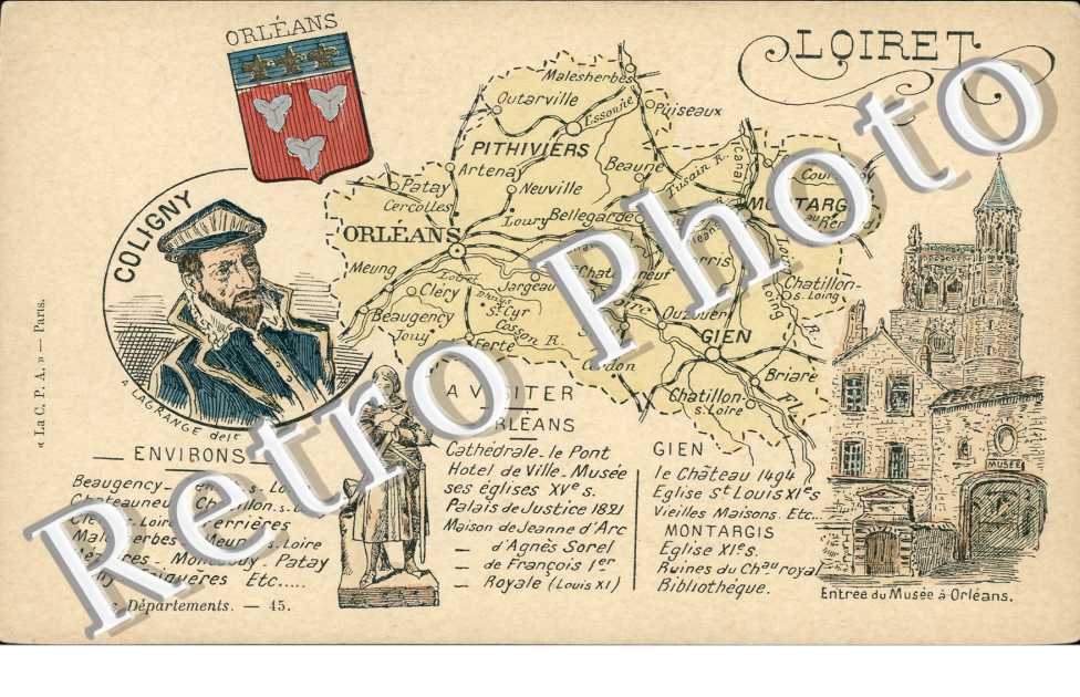 Carte geographique du Loiret