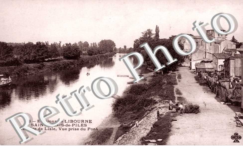 Riviere de l'Isle - vue prise du pont