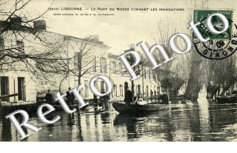 le port du Noyer pendant les inondations