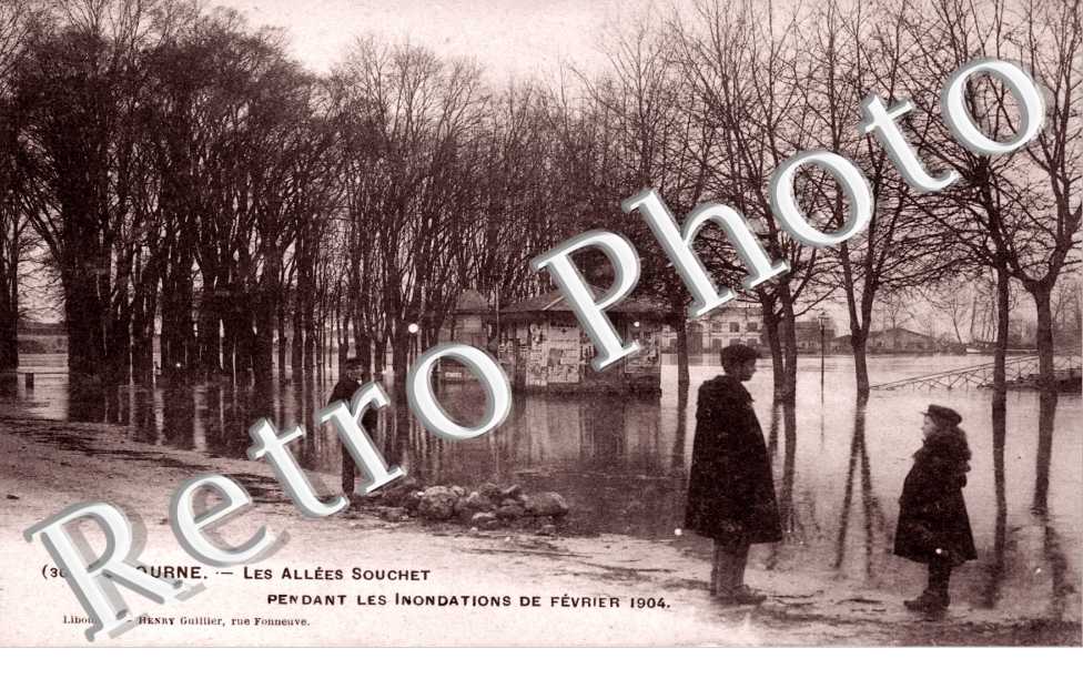 Allees Souchet  pendant les inondations 1904