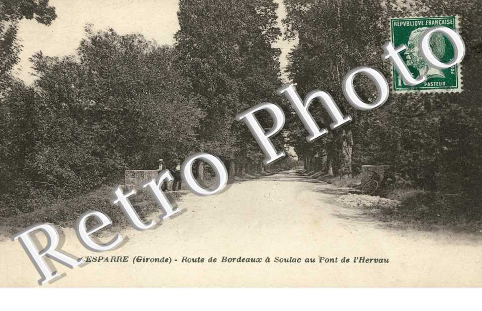 route de Bordeaux a Soulac au pont de l'Hervau