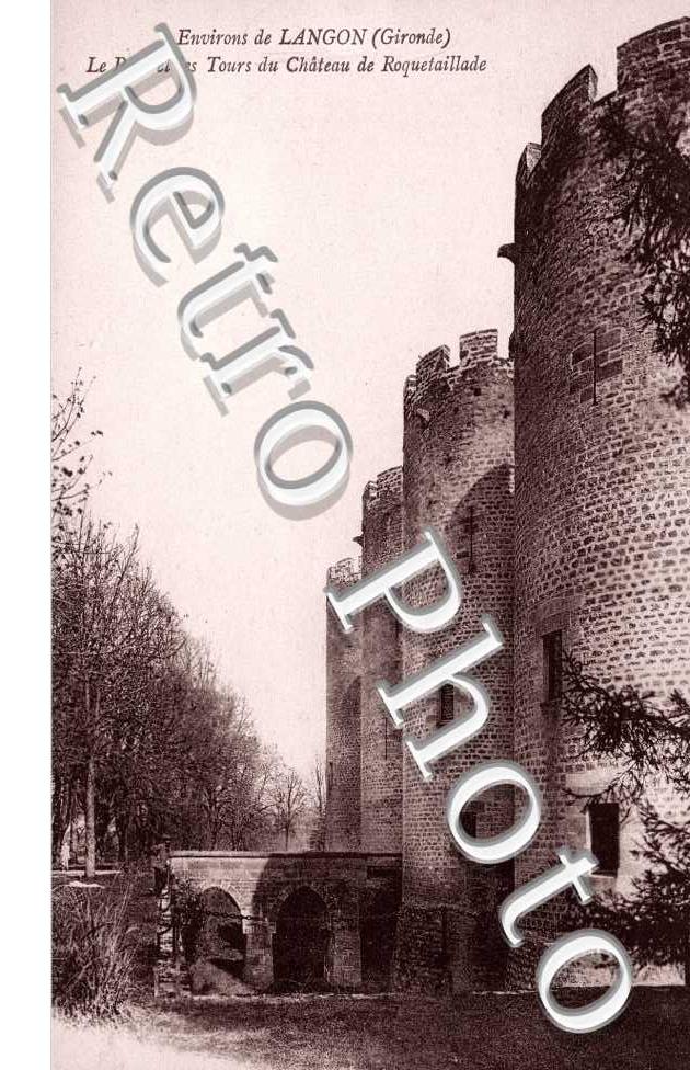 Le pont et les tours du chateau de Roquetaillade
