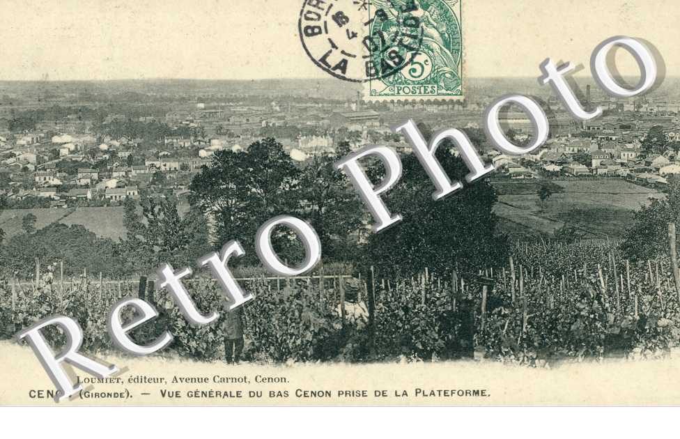 Vue generale du bas Cenon prise de la Plateforme