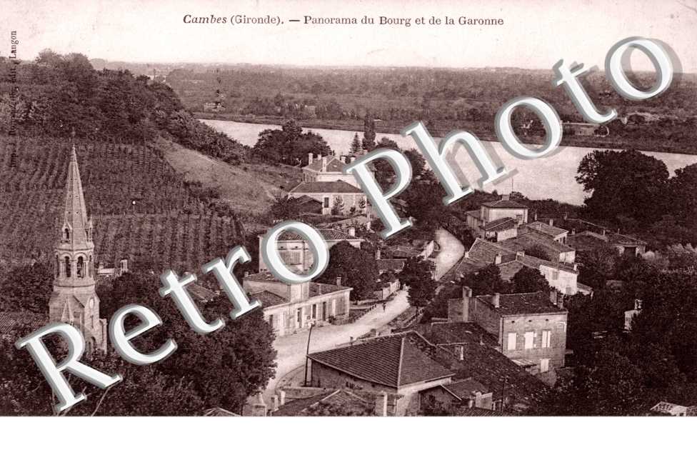 Panorama du bourg et de la Garonne