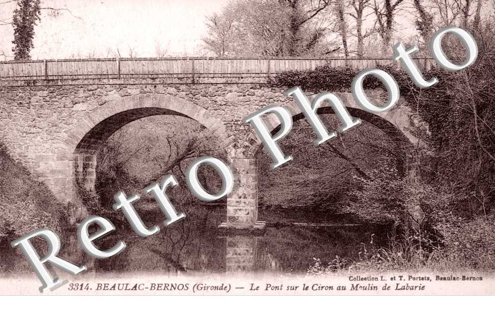 Le pont sur le Ciron au moulin de Labarie