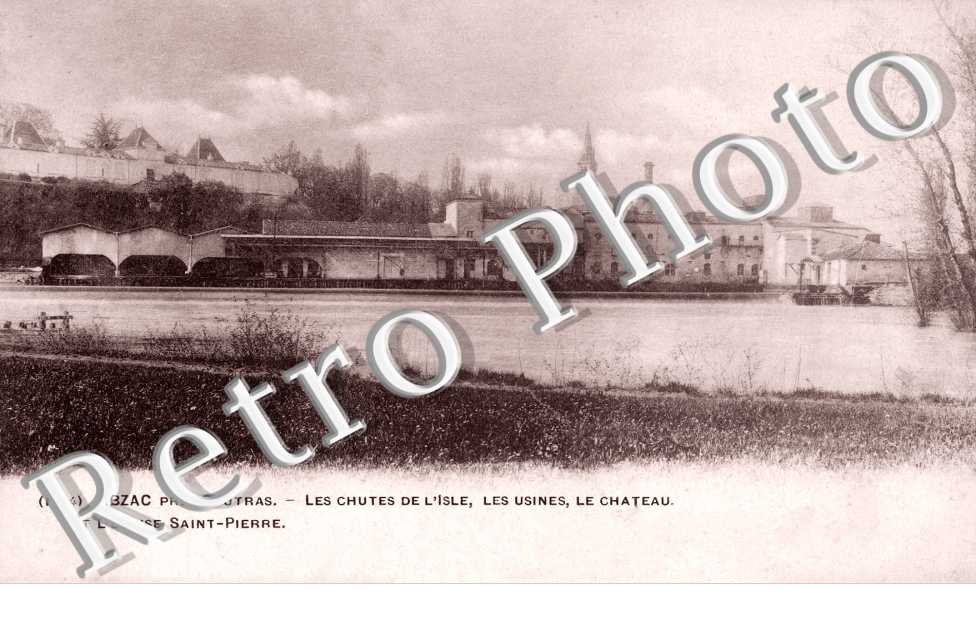 Les chutes de L'Isle - les usines - le chateau