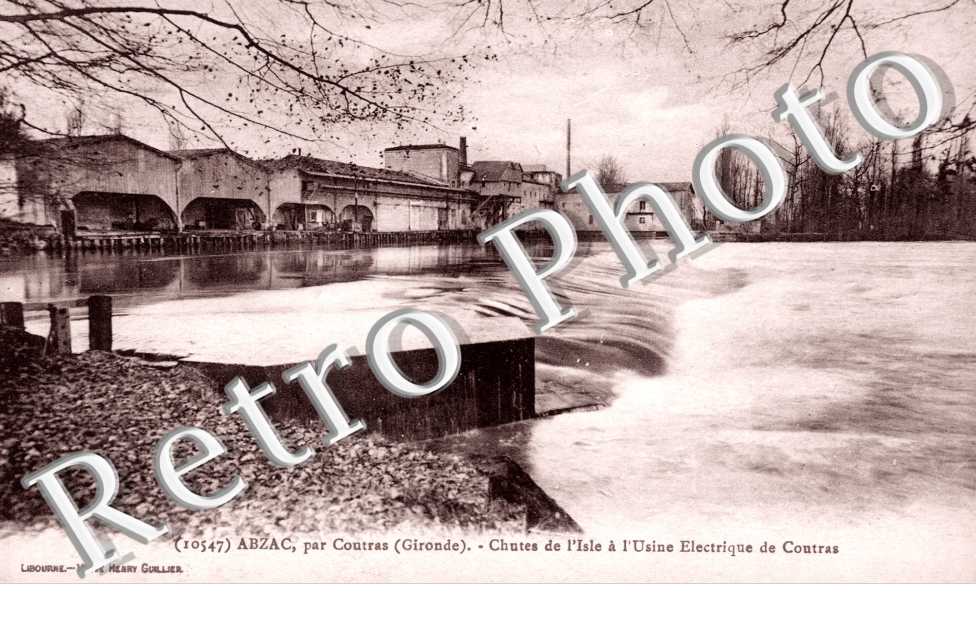 Les chutes de L'Isle a l'usine electrique de Contras