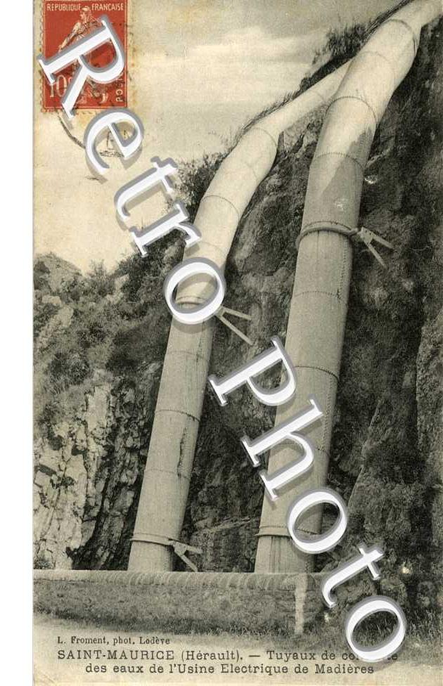 tuyaux de conduite des eaux de l'usine electrique de Madieres