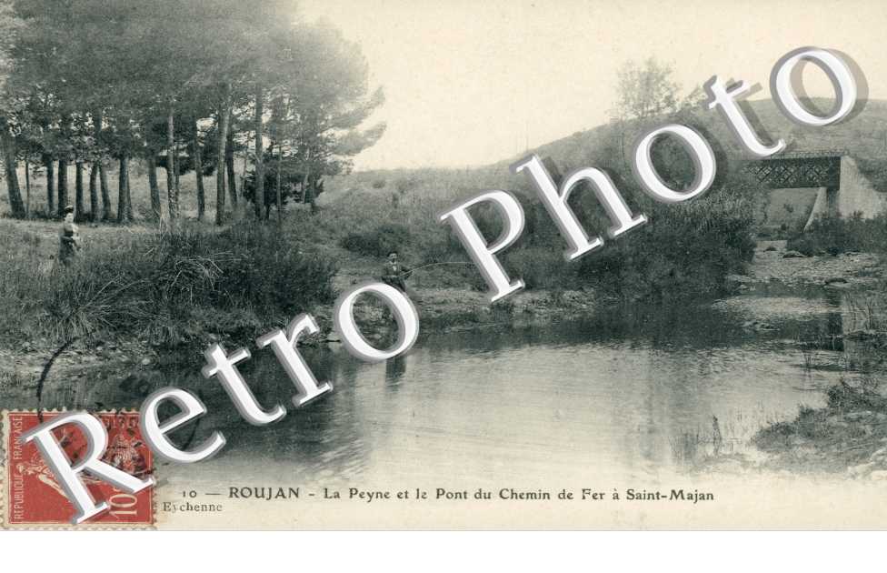 La Peyne et le Pont du Chemin de Fer a Saint Majan