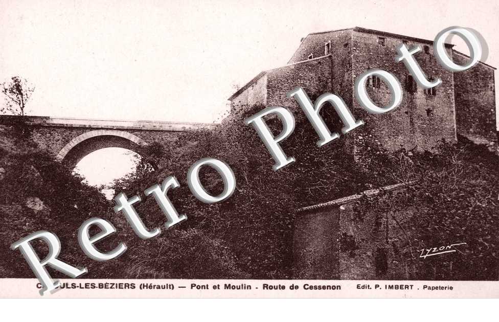 Pont et moulin - route de Cessenon