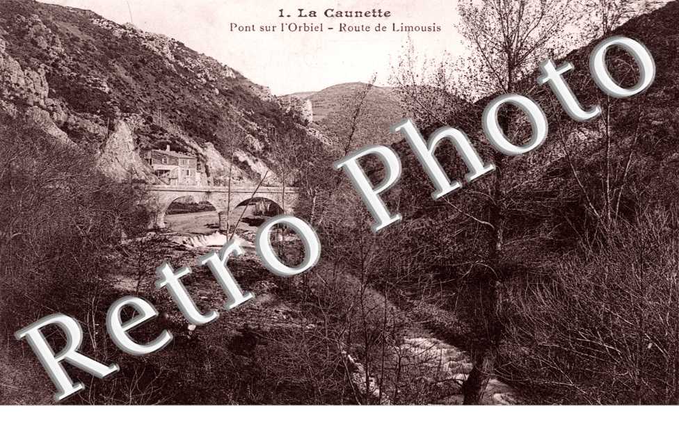 La Caunette. Pont sur l'Orbiel - route de Limousis