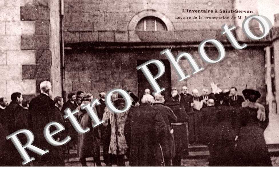 l'inventaire a saint servan, lecture de la protestation de M.le cure