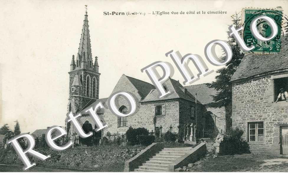 l'Eglise vue de cote et le Cimetiere