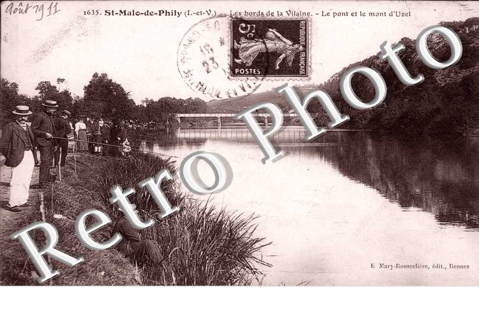 Les bords de la Vilaine - Le pont et le mont d'Uzel