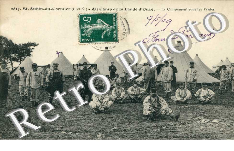 Au camp de la Lande D'Ouee - Le Campement sous les tentes