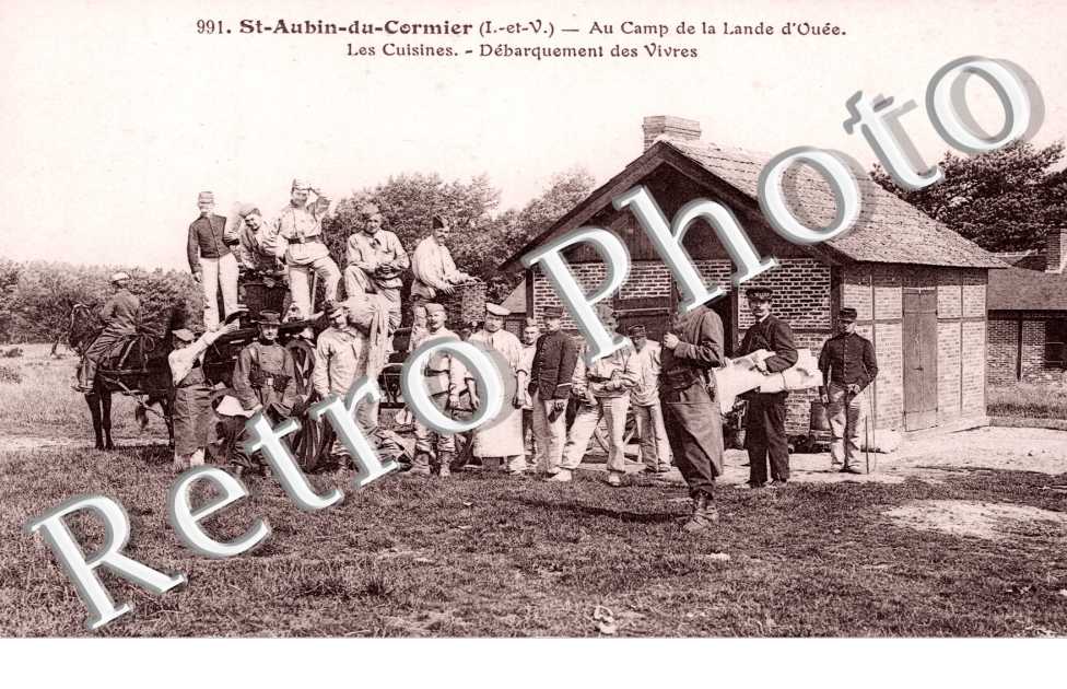 Au camp de la Lande d'Ouee, les Cuisines, Debarquement des vivres