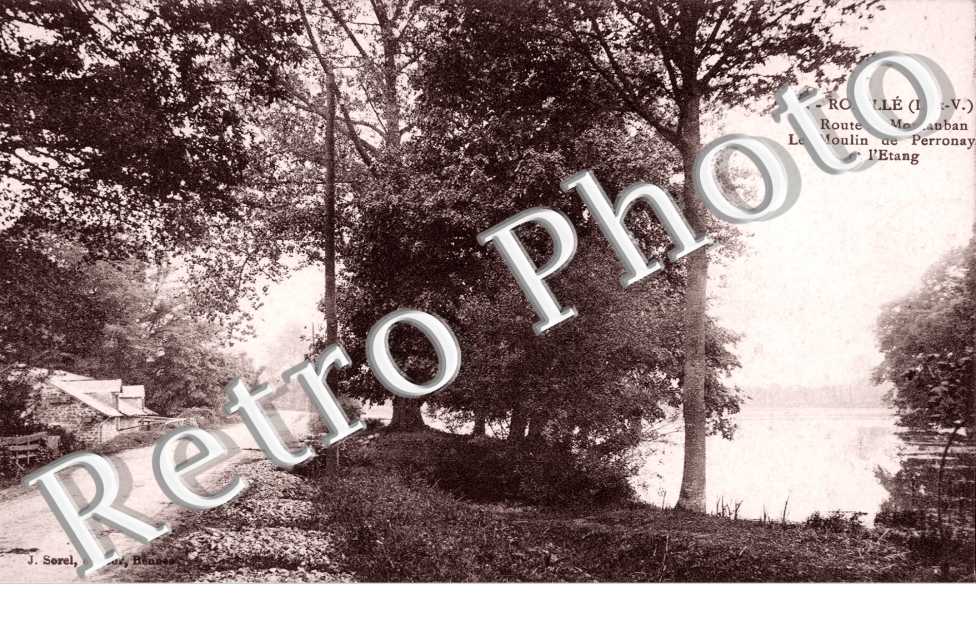 La Route de Montauban, le Moulin de Perronay et l'Etang