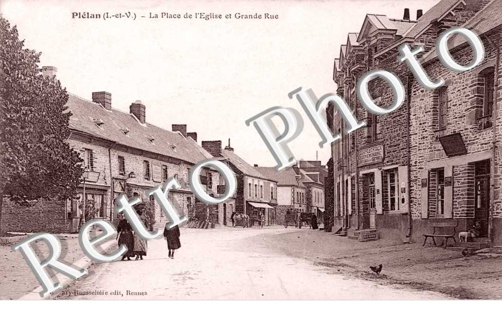 la place de l'eglise et grande rue