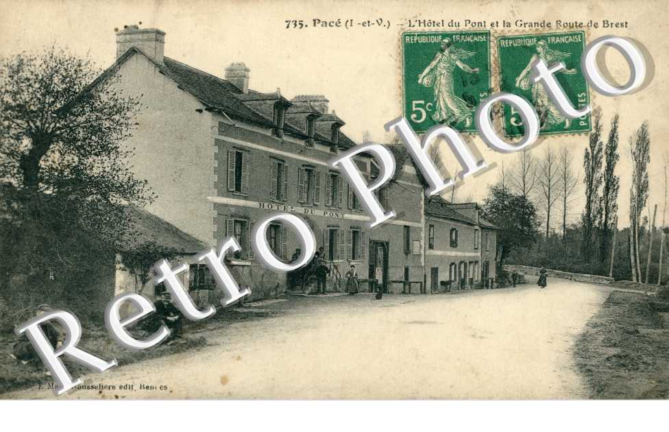 l'Hôtel du Pont et la Grande Route de Brest