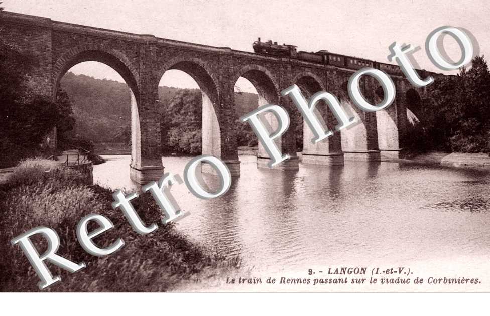 Le Train de Rennes sur le Vaiduc de Crobinieres