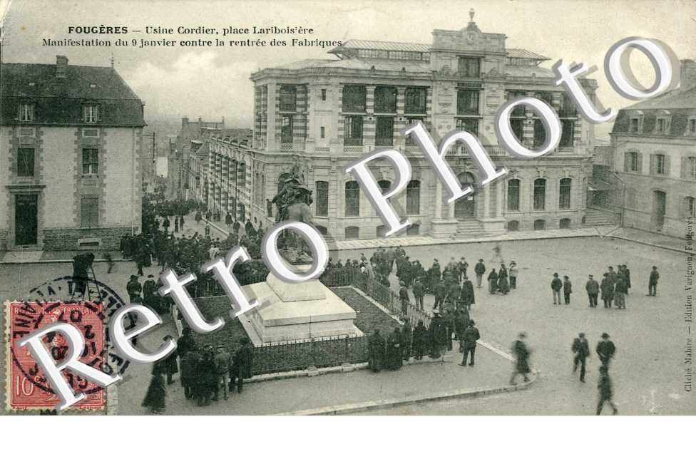 Usine Cordier, Place Lariboisiere, Manifestation du 9 janvier