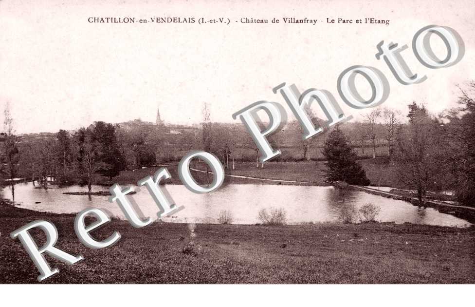 Chateau de Villanfray - le parc et l'etang