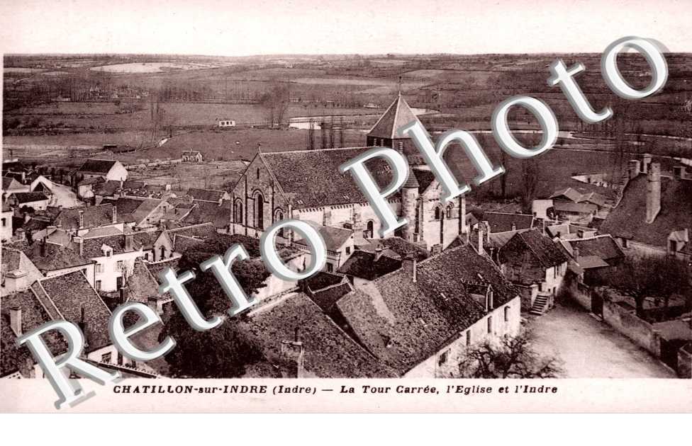la Tour Carree, l'Eglise et l'Indre