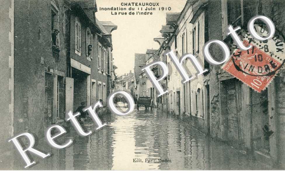 la Rue de l'Indre Inondation du 11 juin 1910 