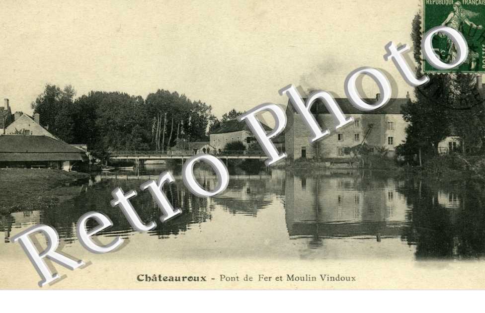 Pont de fer et moulin Vindoux