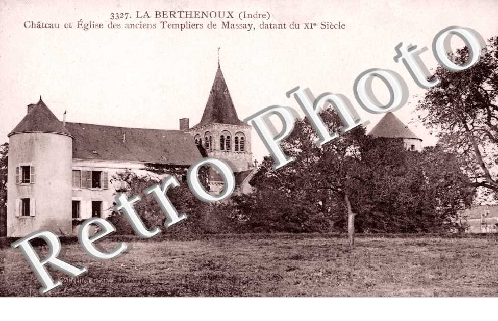 Chateau et Eglise des anciens templiers de Massay
