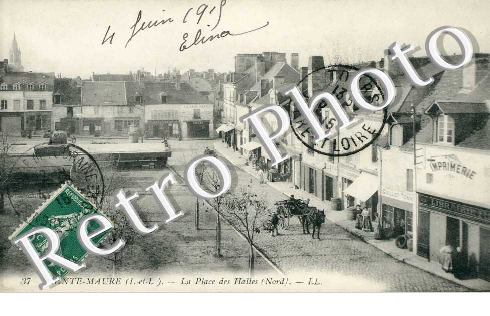 La Place des Halles. Imprimerie Librairie
