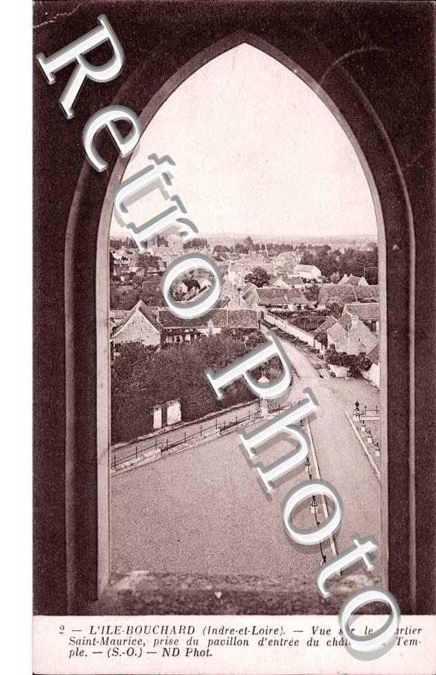 vue sur le quartier saint maurice, prise du pavillon d'entree du chateau du temple