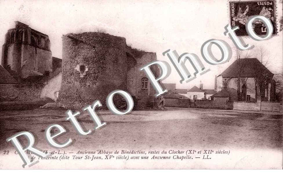 ancienne abbaye des benedictins, restes du clocher (XIe et XIIe siecles) et de l'enceinte (dite Tour St jean
