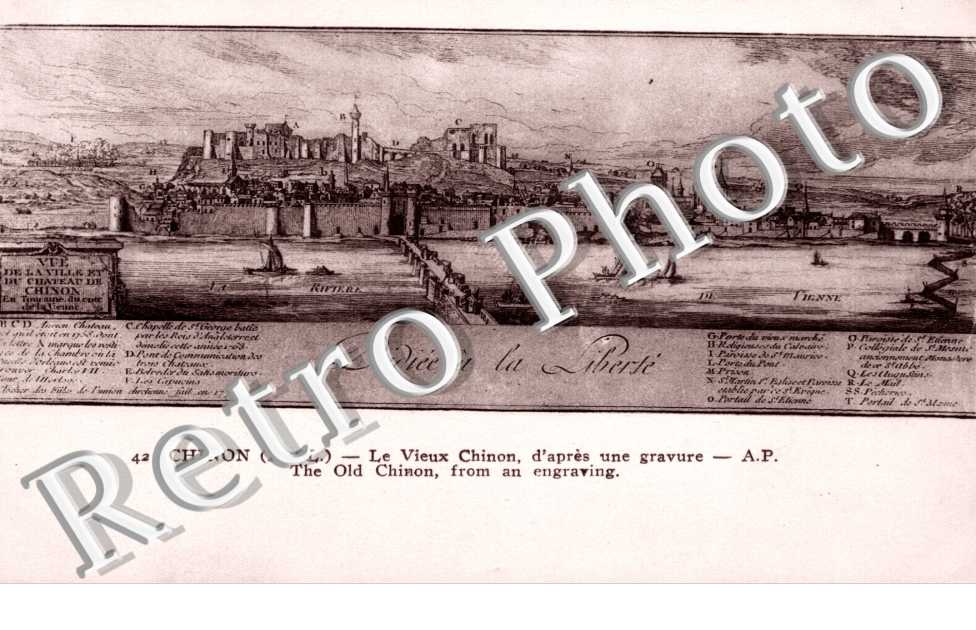 le vieux chinon d'apres une gravure